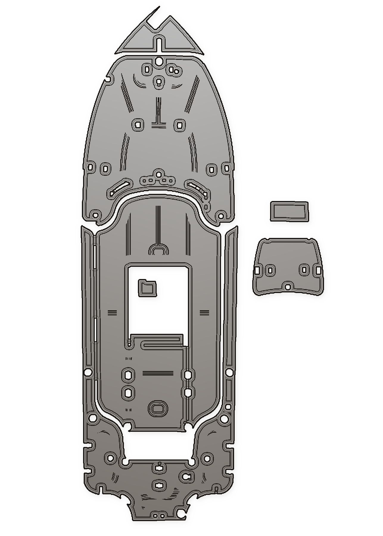 2007-2009 Yellowfin 24 Bay (2009 Fitment 639-104) Custom EVA Foam Boat Flooring