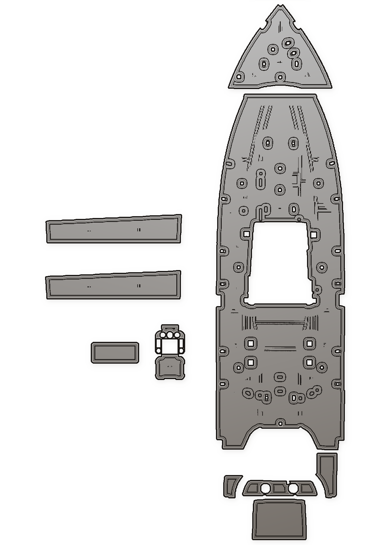2009 Fountain 34 CC Custom EVA Foam Boat Flooring