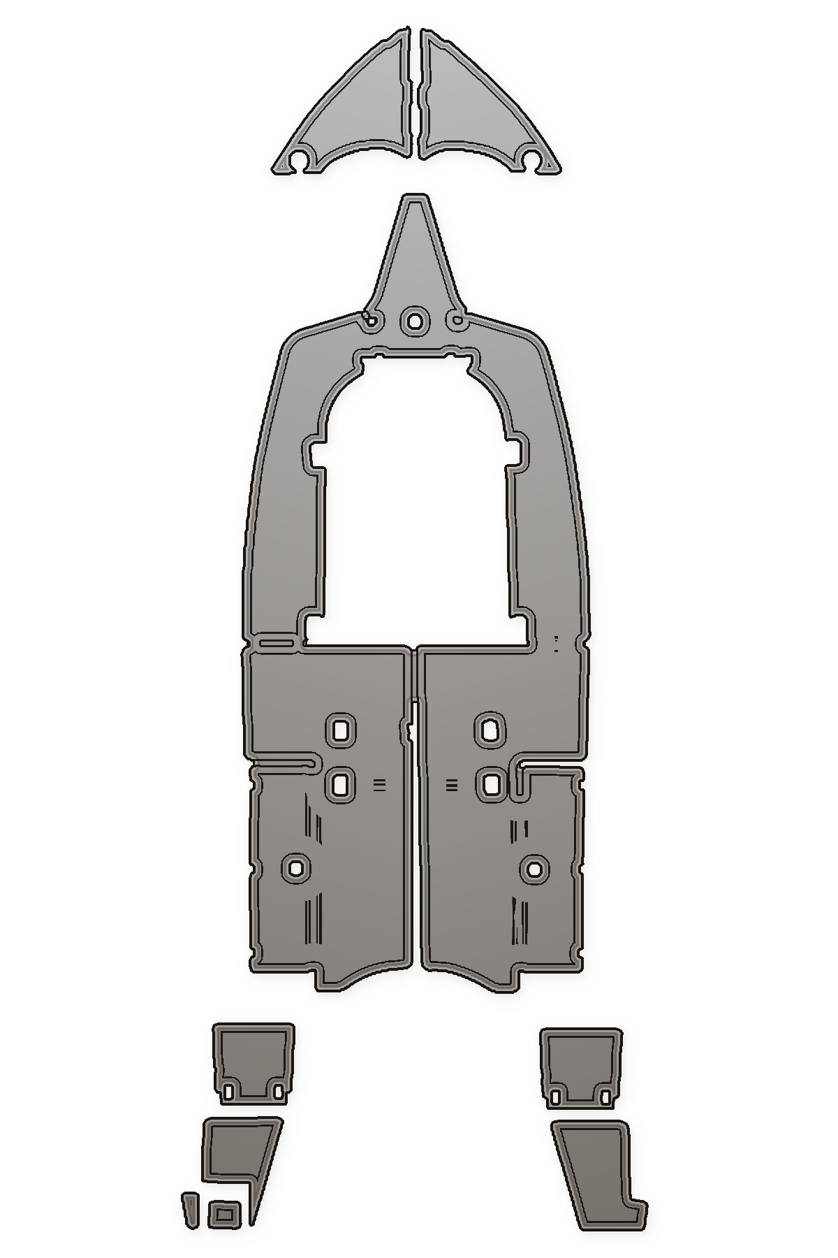 2009-2010 Sea Fox 25 (2009 Fitment 504-125) Custom EVA Foam Boat Flooring