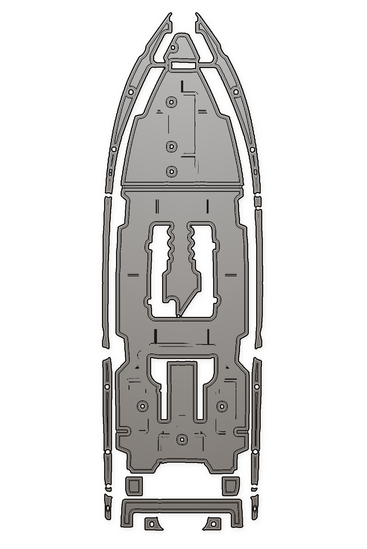 2011 Deep Impact 36 CC Custom EVA Foam Boat Flooring
