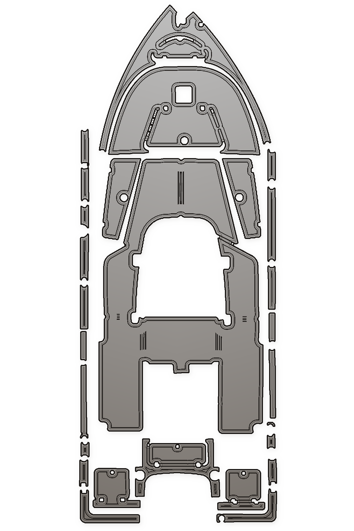 2012 Tidewater 2100 Bay Max Custom EVA Foam Boat Flooring