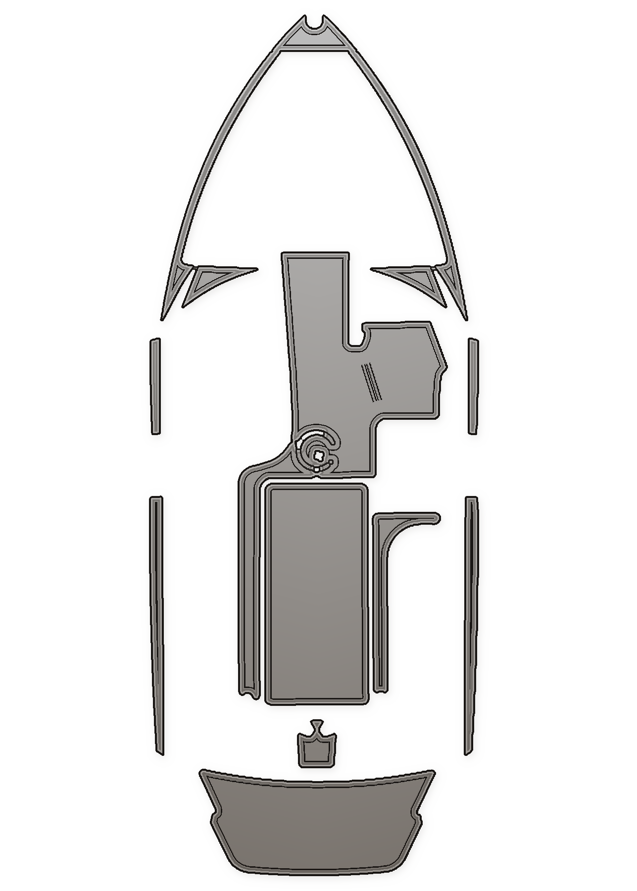 2014-2015 Malibu Wakesetter 23 LSV (2014 Fitment 643-106) Custom EVA Foam Boat Flooring