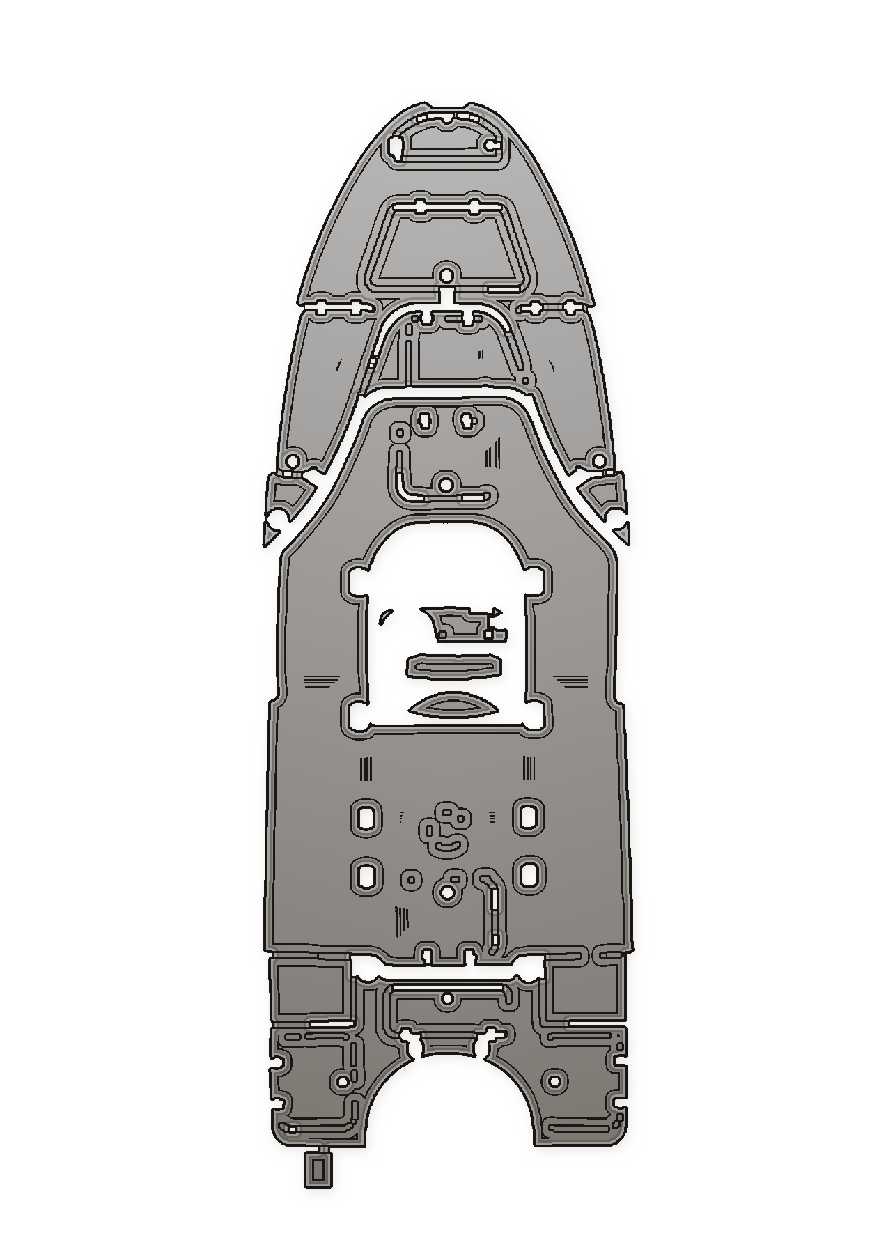 2017 Sea Pro 228 Bay Aangepaste EVA-schuimbootvloer