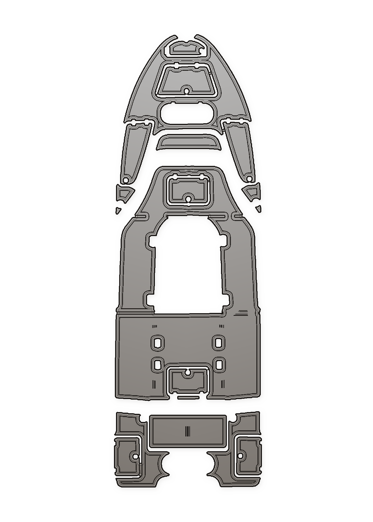 2017 Sea Pro 240 Custom EVA Foam Boat Flooring