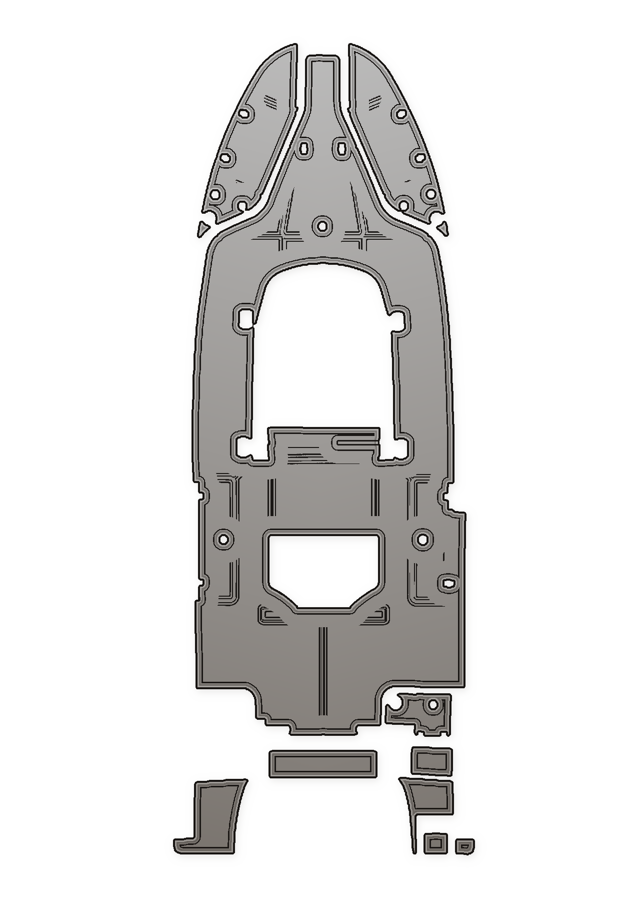 2018 Sportsman Open 252 Custom EVA Foam Boat Flooring