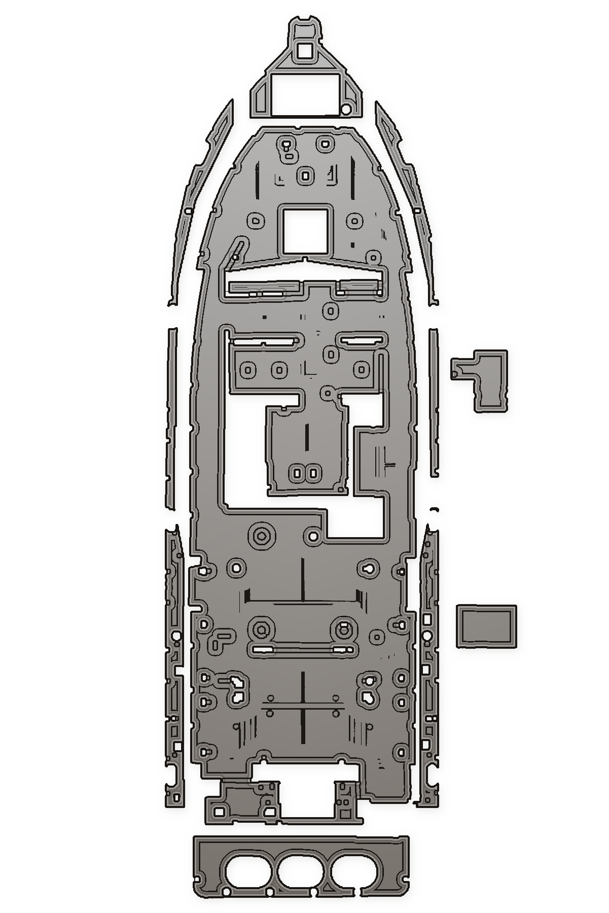 2020 North River 44 Custom EVA Foam Boat Flooring