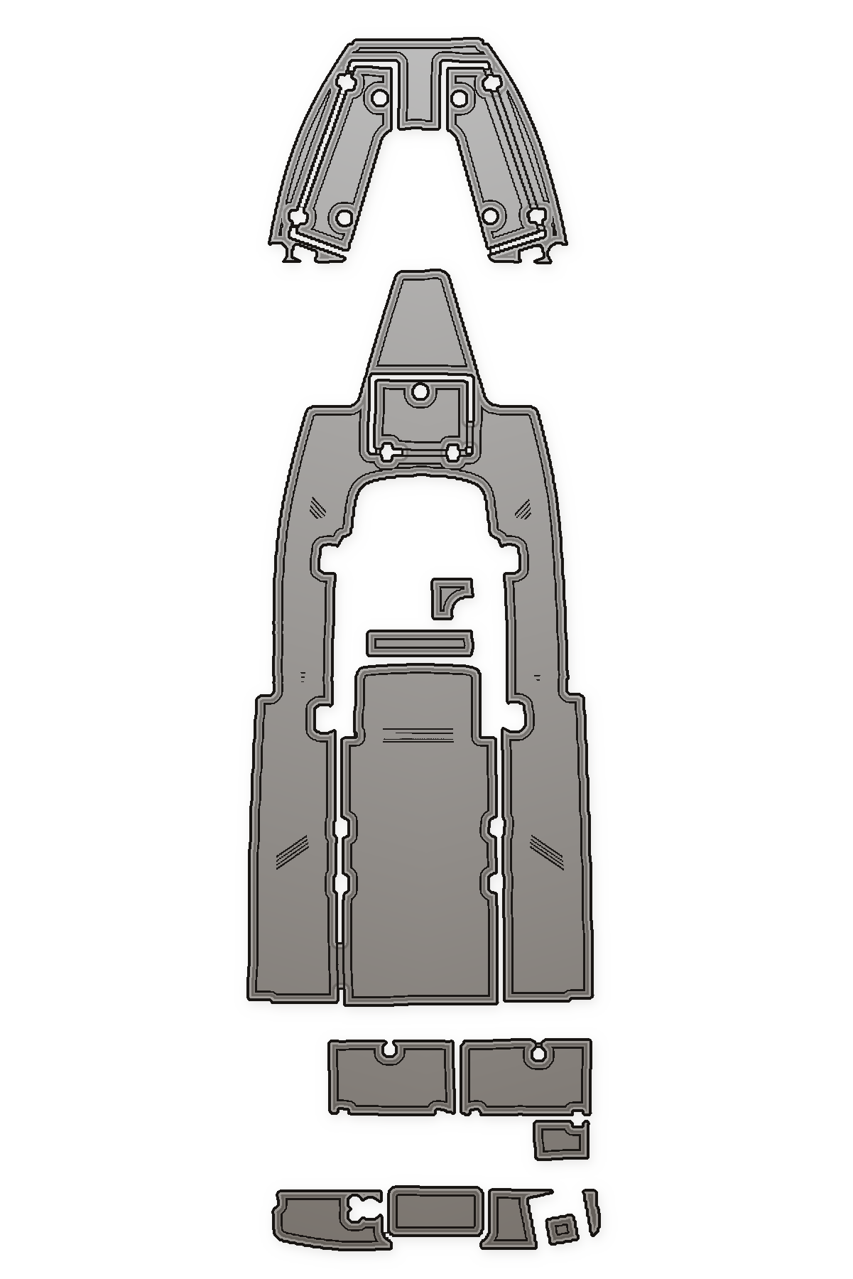 2018-2020 Sea Born 24LX (2020 Fitment 665-103) Custom EVA Foam Boat Flooring