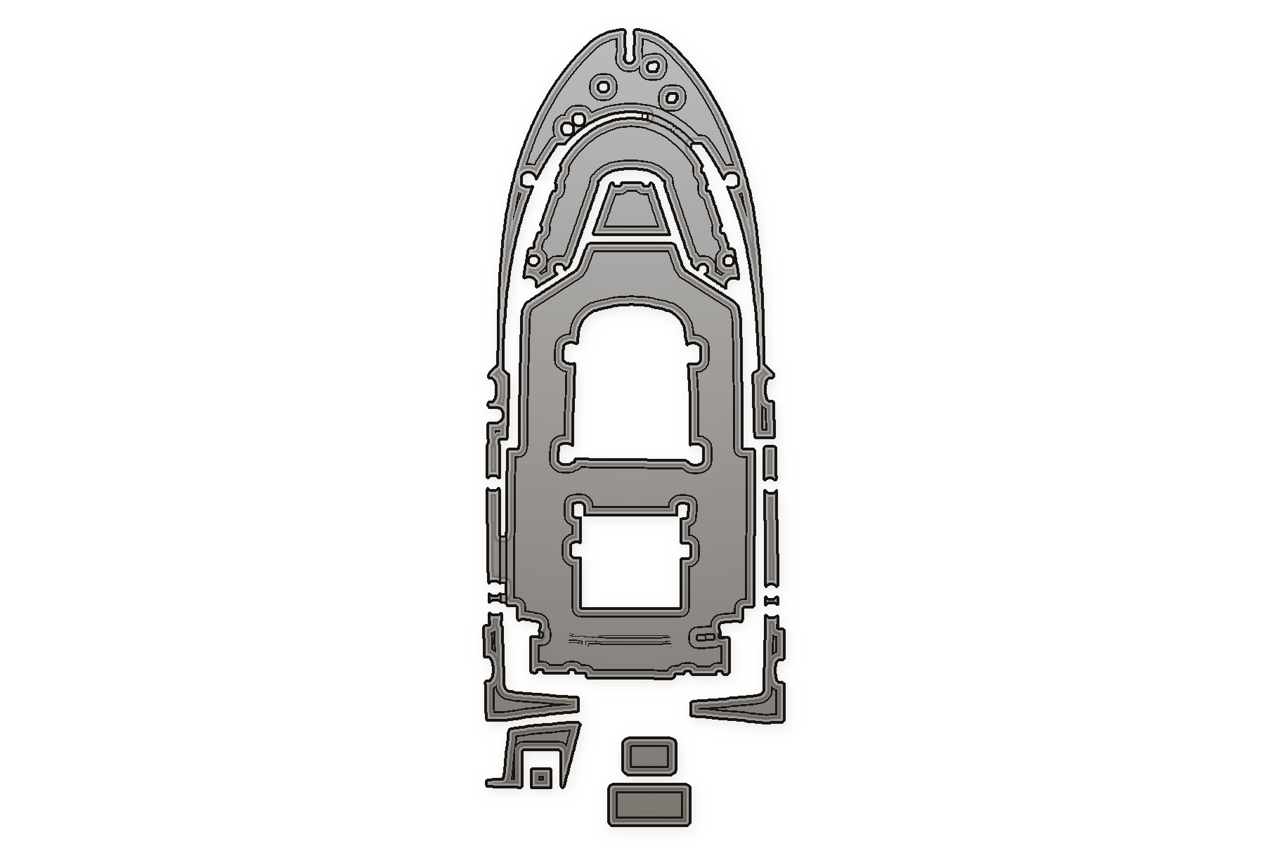 2020 Sportsman 231 Heritage Custom EVA Foam Boat Flooring — custom EVA foam boat flooring layout
