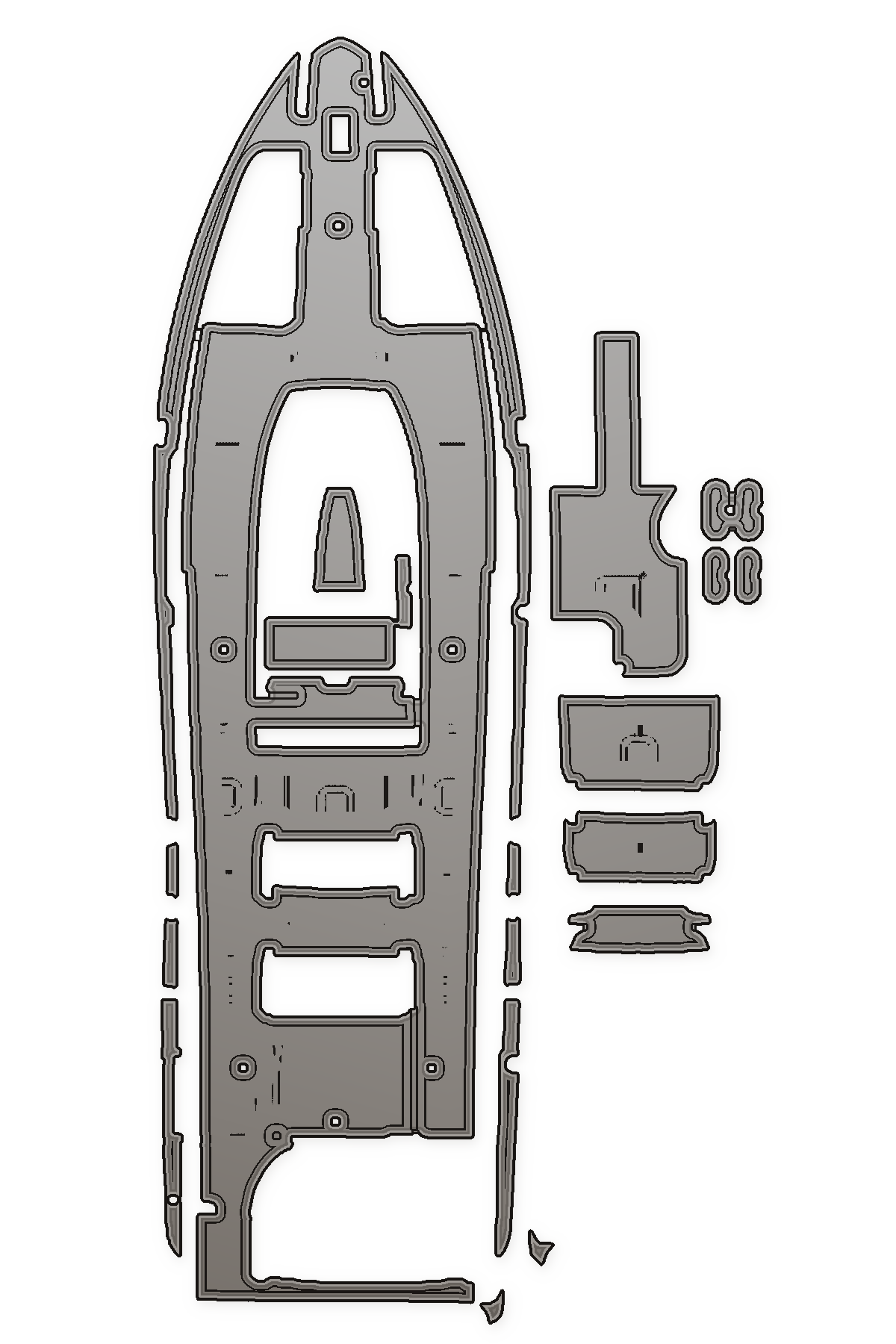 2021 Deep Impact 399 Custom EVA Foam Boat Flooring