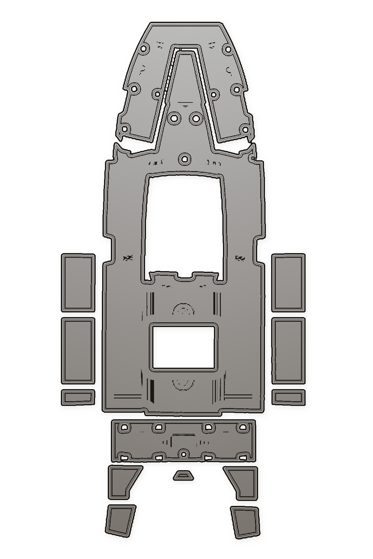 2022 Everglades 275CC Custom EVA Foam Boat Flooring
