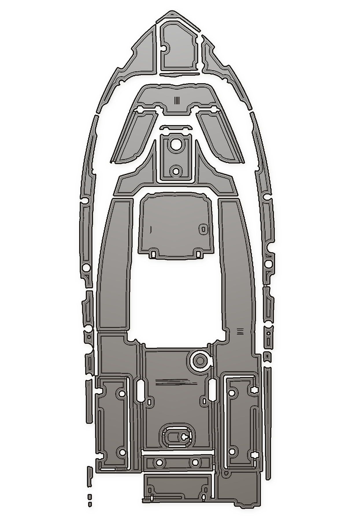 2023 SeaFox 268 Commander Center Custom EVA Foam Boat Flooring
