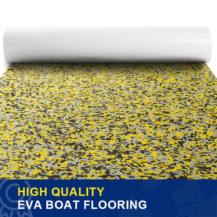 Custom Boat Flooring for Fishing Boats - Anti-Slip EVA Decking with Camo Design