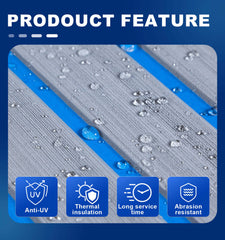 PoseidonDeck Striped Deck Tiles - EVA Foam Boat Flooring Custom Fit for Pontoons