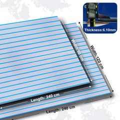 PoseidonDeck Striped Deck Tiles - EVA Foam Boat Flooring Custom Fit for Pontoons