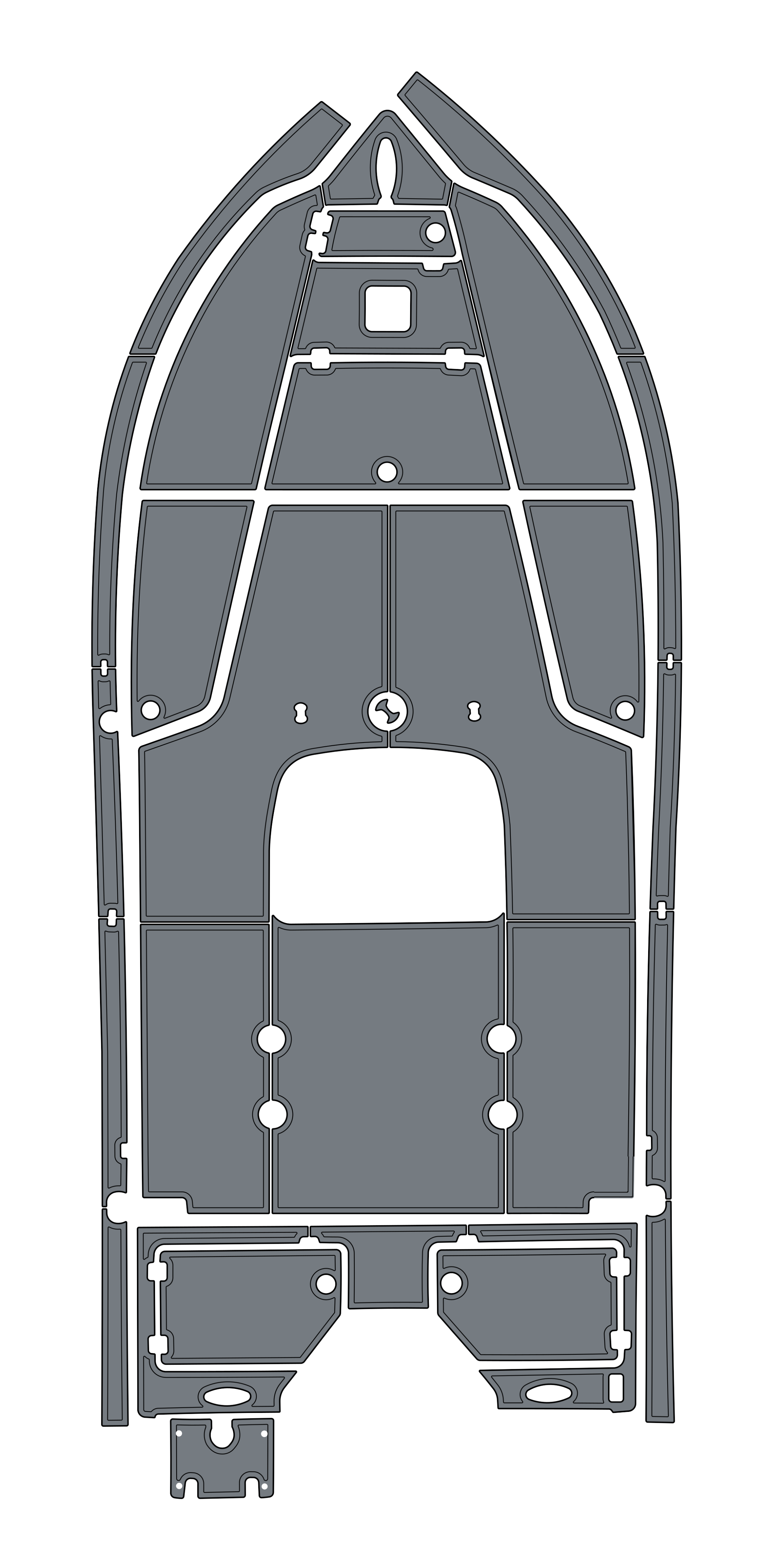 Action Craft Coastal Bay 1910 custom EVA foam boat flooring layout without brand logo