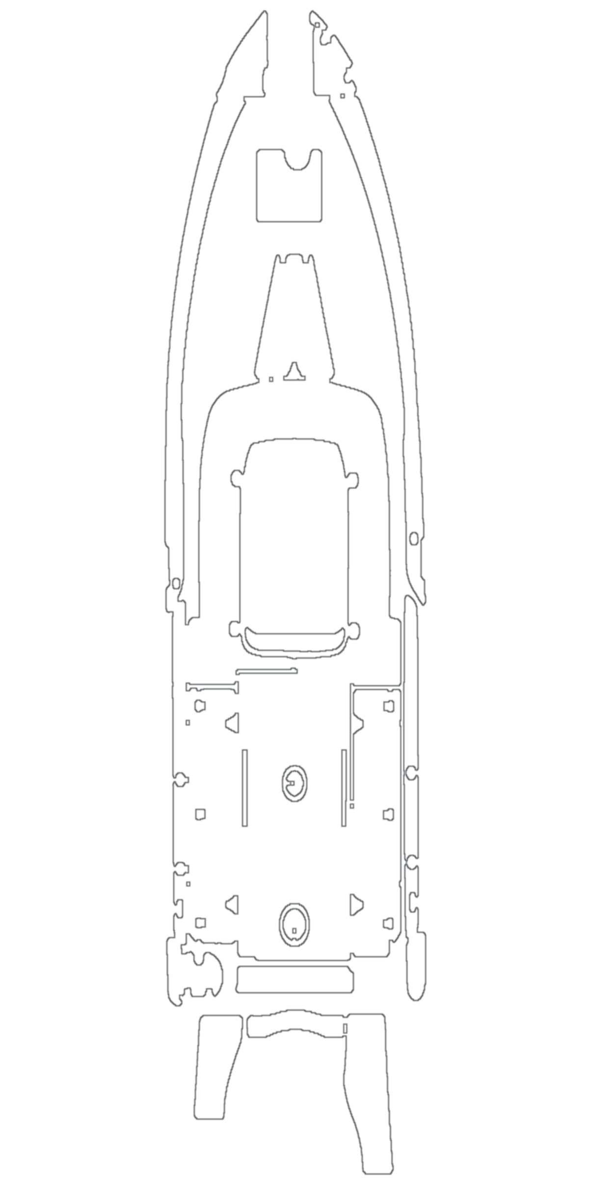 2004-2007 Boston Whaler 270 Outrage (montage 606-105) Aangepaste EVA schuimbootvloer