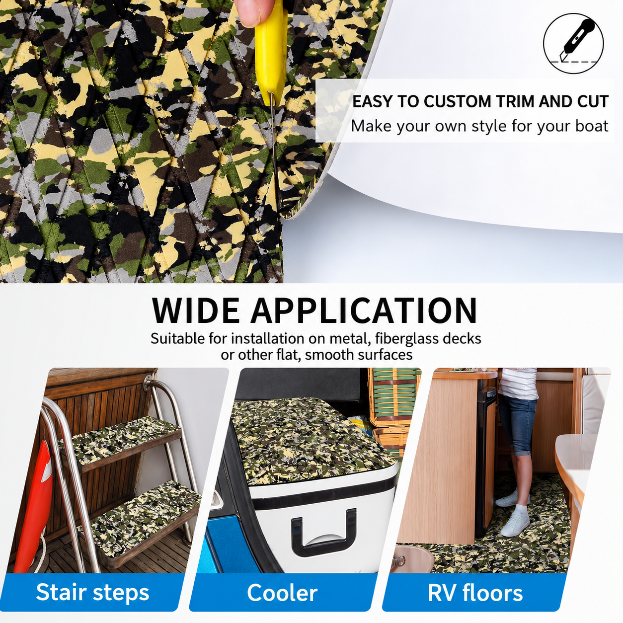 Camo Diamond EVA Foam Boat Flooring