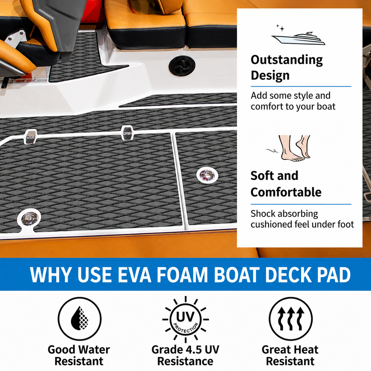 Camo Diamond EVA Foam Boat Flooring