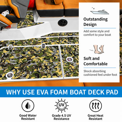 PoseidonDeck army camo diamond EVA foam boat flooring for jon boats and fishing boat decks #color_army-camo