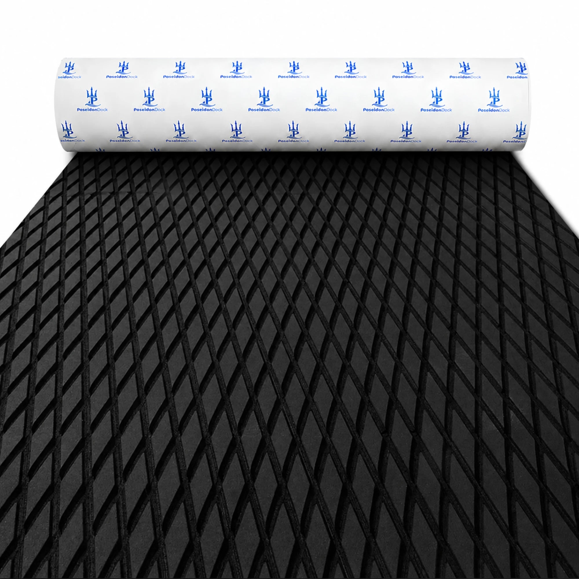 PoseidonDeck black camo diamond EVA foam boat flooring with non-slip marine decking texture #color_black-camo