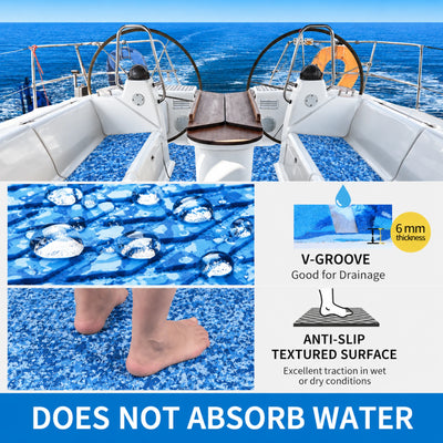 PoseidonDeck small diamond ocean camo EVA foam boat flooring for fishing boats and pontoons #color_small-diamond-ocean