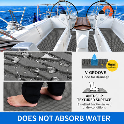 PoseidonDeck dark grey camo diamond EVA boat flooring detail #color_dark-grey-camo