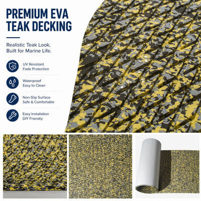 PoseidonDeck flower camo diamond marine decking texture #color_flower-camo