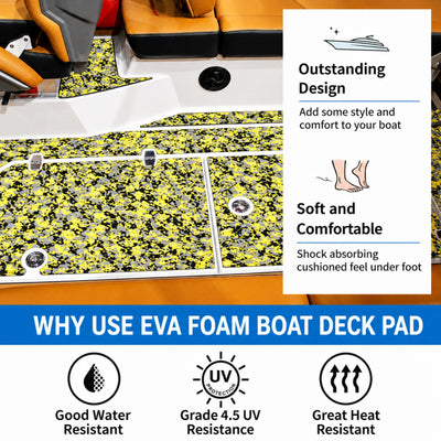 PoseidonDeck flower camo peel-and-stick boat flooring #color_flower-camo