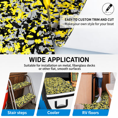 PoseidonDeck flower camo non-slip marine flooring #color_flower-camo