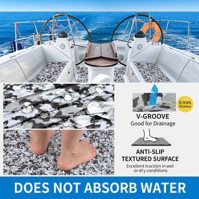 PoseidonDeck small diamond snow camo boat flooring panel #color_small-diamond-snow