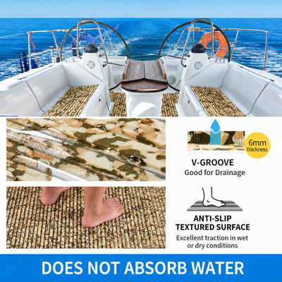 PoseidonDeck Camo Grooved Boat Decking