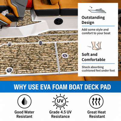 PoseidonDeck Camo Grooved Boat Decking