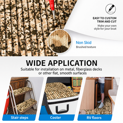 PoseidonDeck Camo Grooved Boat Decking