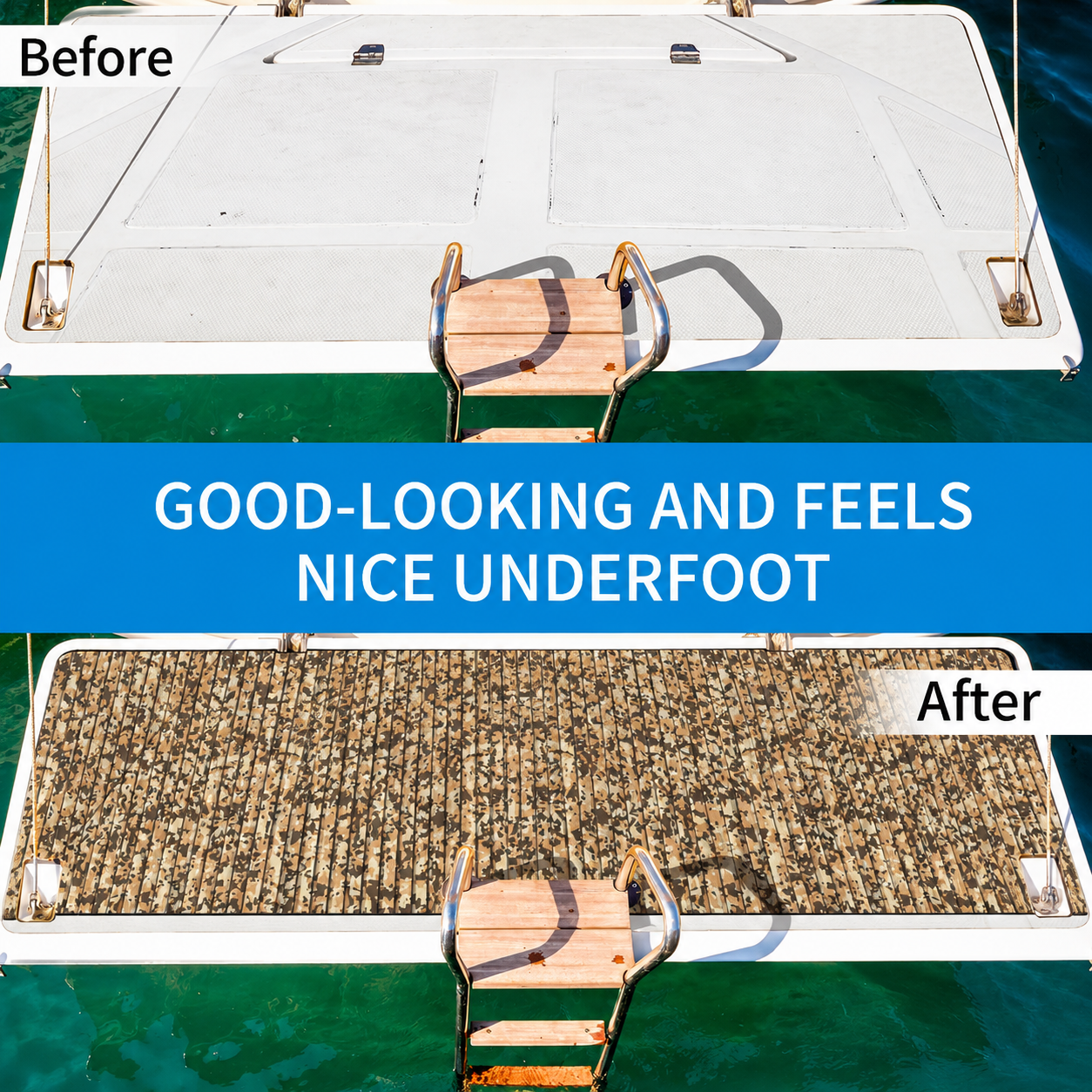 PoseidonDeck Camo Grooved Boat Decking