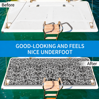 PoseidonDeck Camo Grooved Boat Decking