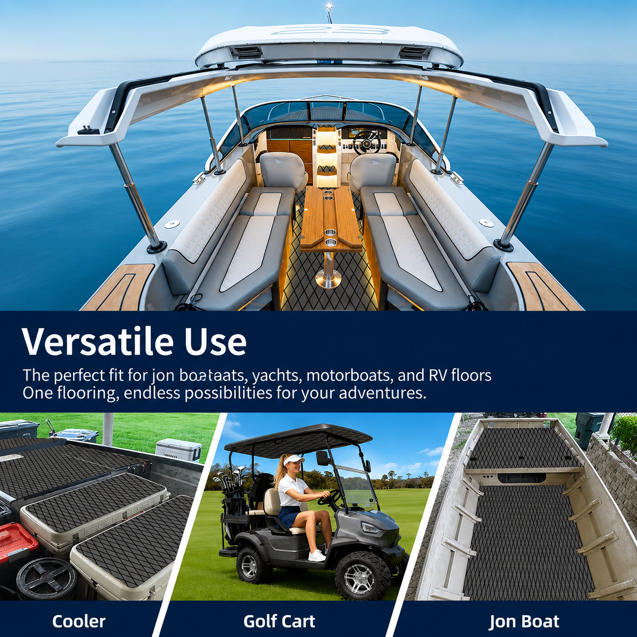 PoseidonDeck Diamond EVA Foam Boat Flooring