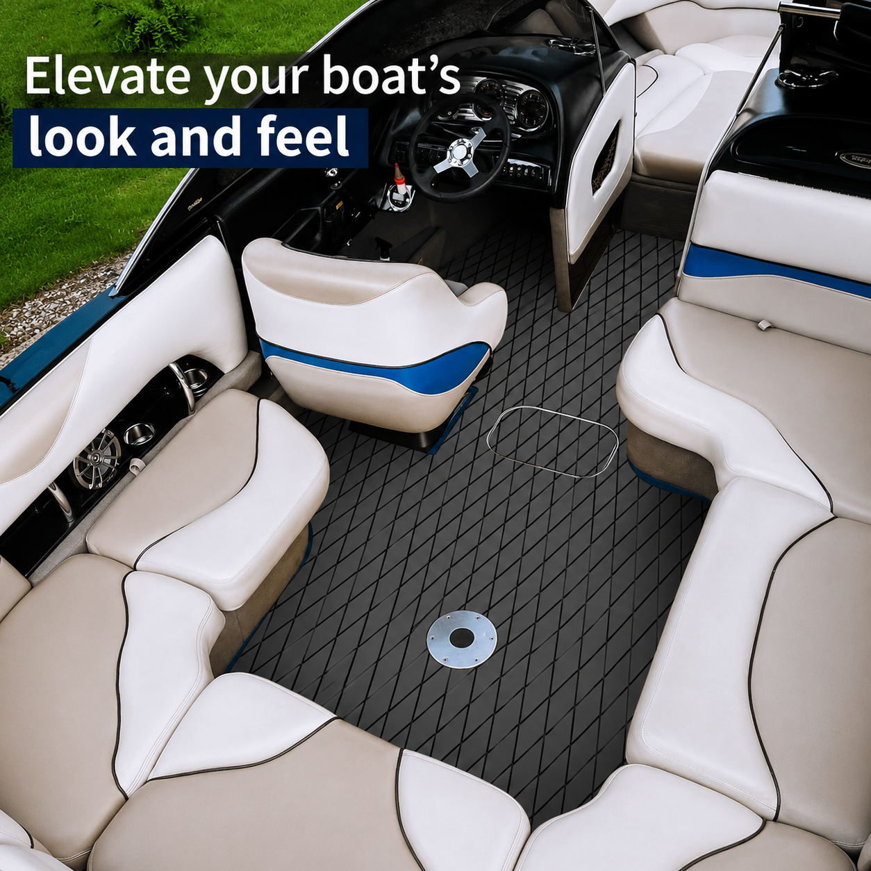 PoseidonDeck Diamond EVA Foam Boat Flooring