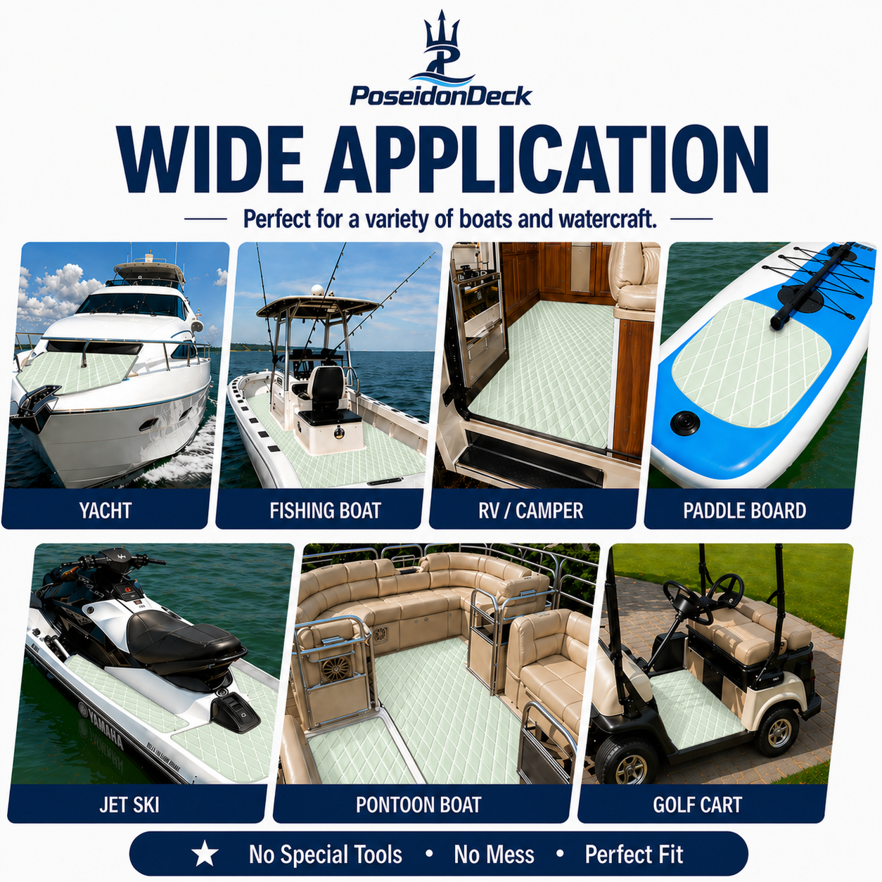 PoseidonDeck Diamond EVA Foam Boat Flooring