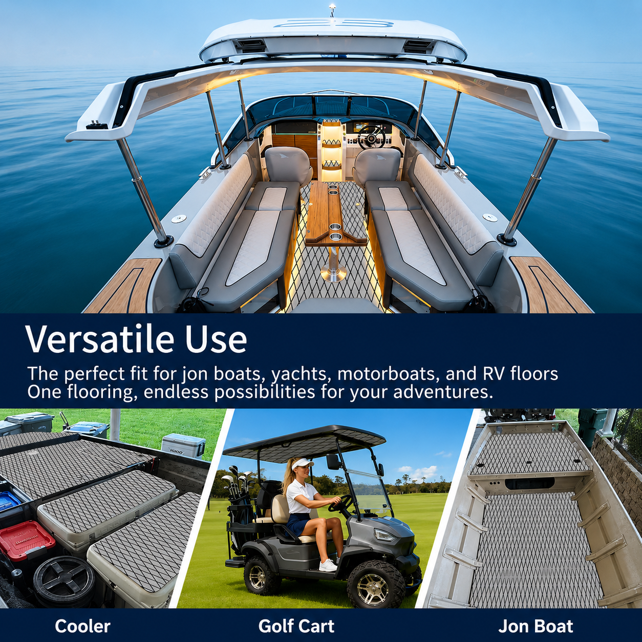 PoseidonDeck Diamond EVA Foam Boat Flooring