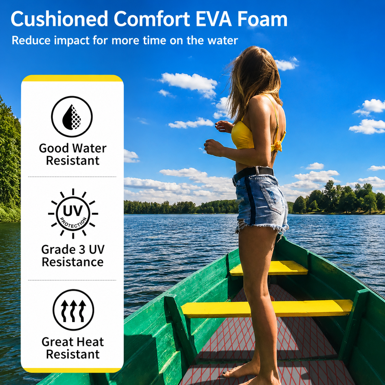 PoseidonDeck Diamond EVA Foam Boat Flooring