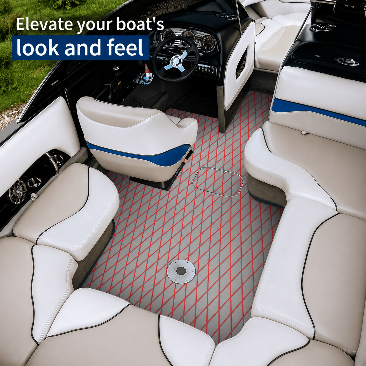 PoseidonDeck Diamond EVA Foam Boat Flooring