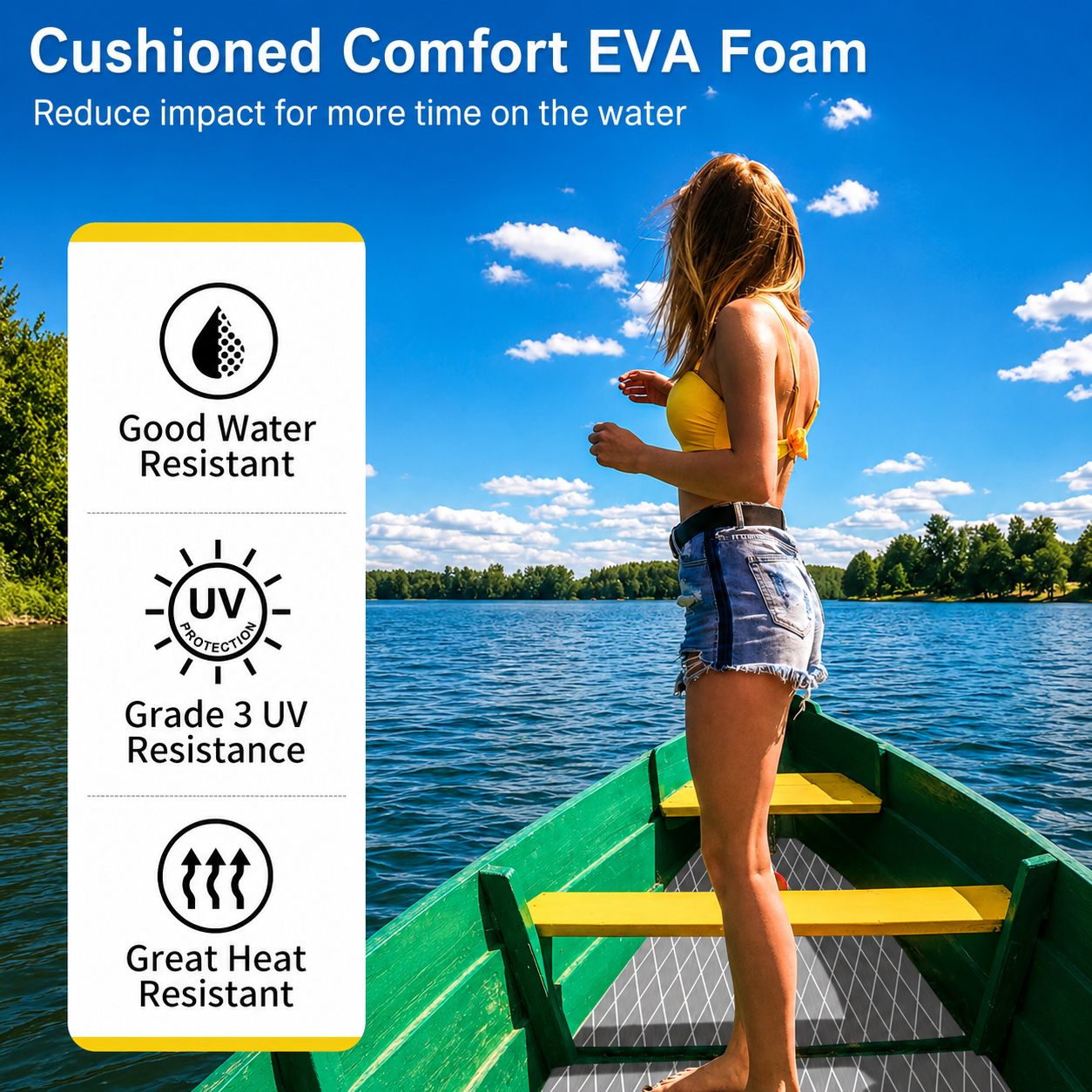 PoseidonDeck Diamond EVA Foam Boat Flooring