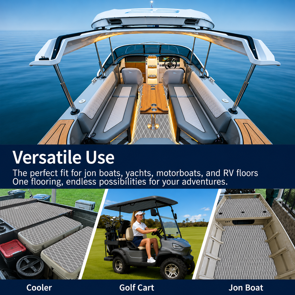 PoseidonDeck Diamond EVA Foam Boat Flooring