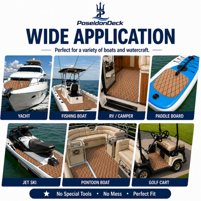 Brown black diamond marine deck flooring application examples 