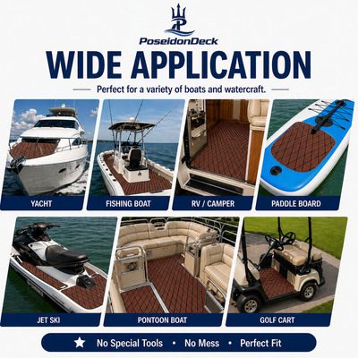 Dark brown black diamond marine deck flooring application examples 