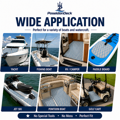 Gray blue lines diamond marine deck flooring application examples 