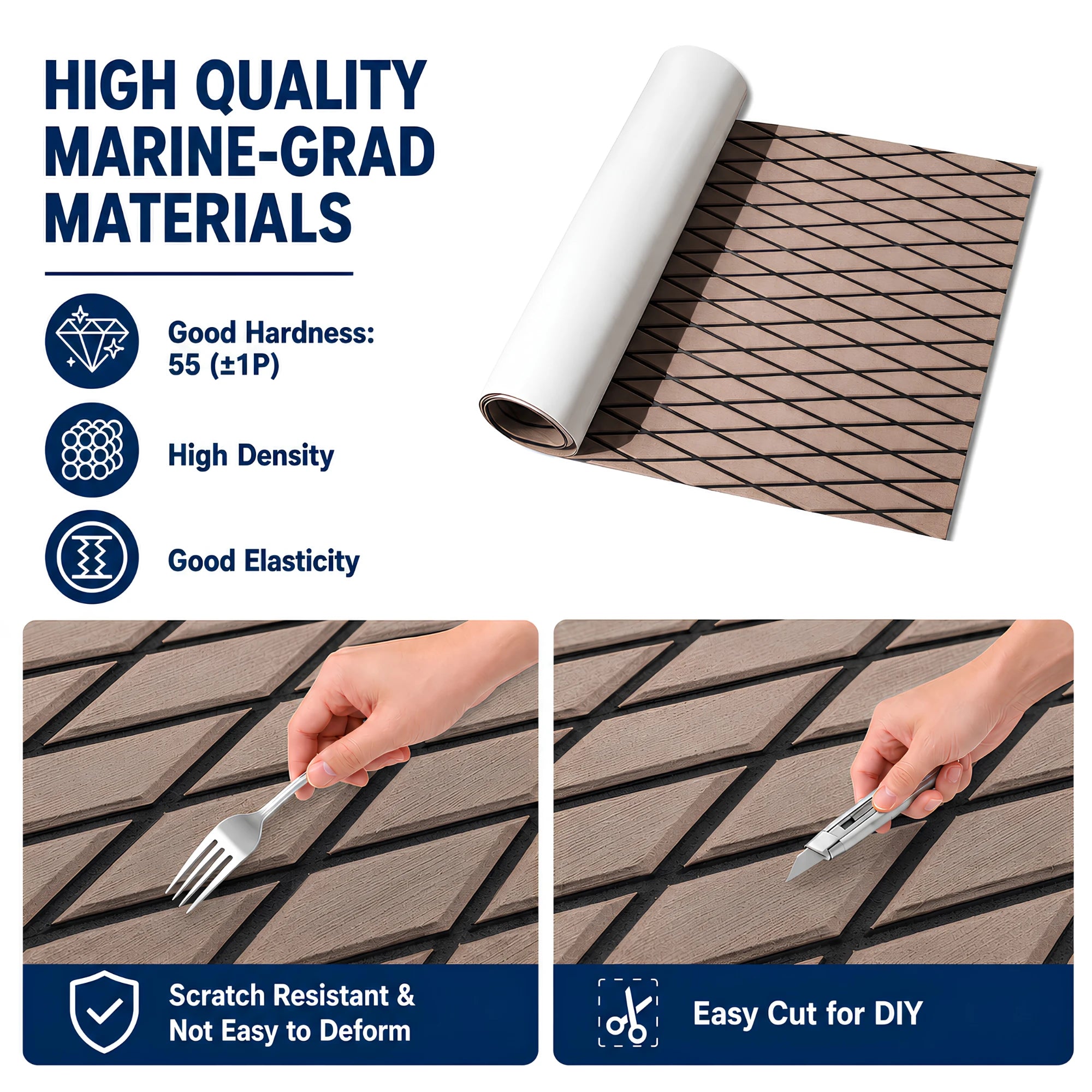 PoseidonDeck Diamond EVA Foam Boat Flooring