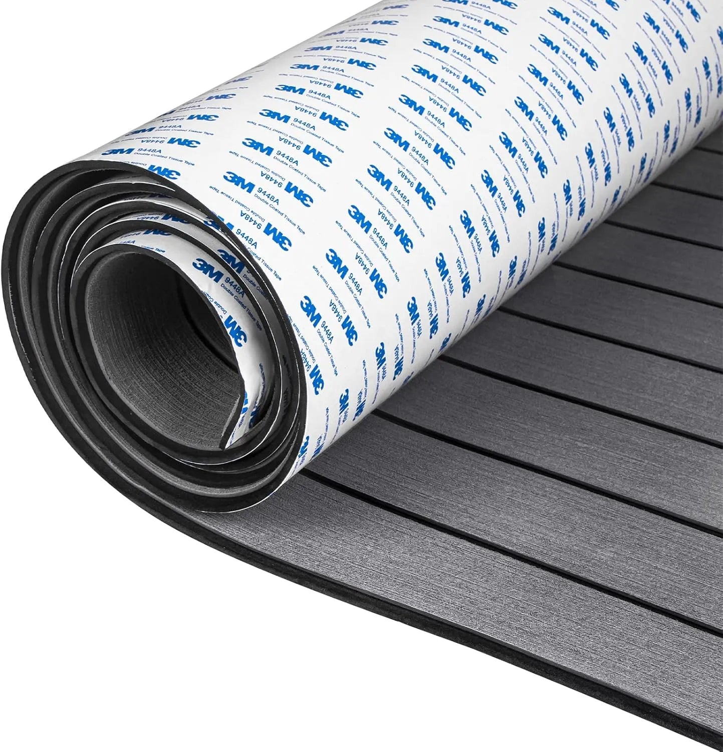 PoseidonDeck Brown Black stripe pattern EVA foam boat flooring 94.5 x 23.6 in product sheet